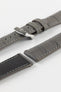Morellato SOCCER Alligator-Embossed Calfskin Leather Watch Strap in GREY