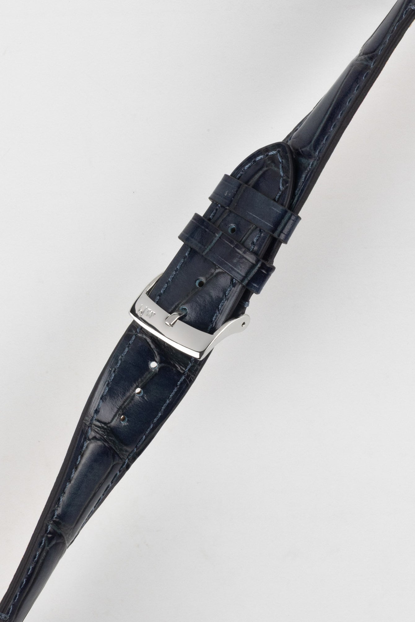 Morellato Tiepolo watch strap in rich blue, a premium accessory with a crocodile grain texture for your timepiece.