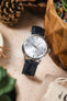 Seiko Presage watch paired with a high-quality blue Morellato Tiepolo watch strap, an elegant combination.