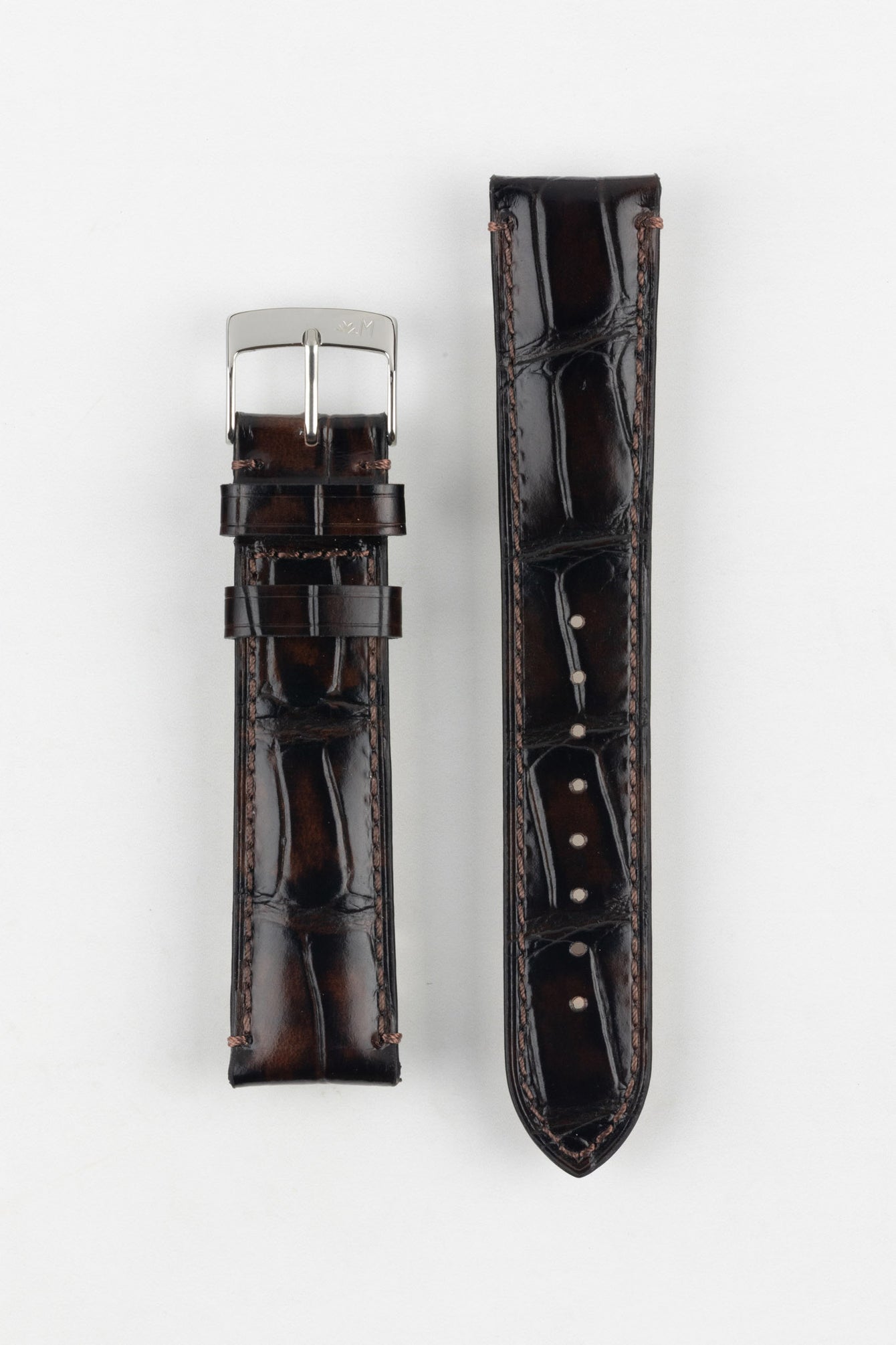 The brown Morellato Tiepolo watch strap, an elegant and high-quality leather accessory for your watch.