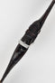 Morellato Tiepolo watch strap in a luxurious brown leather, with the silver buckle prominently displayed.