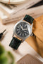 Hamilton Khaki Field watch with a green Morellato Tiepolo watch strap, an excellent choice for a rugged timepiece.