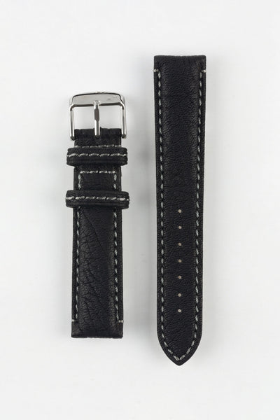 Morellato TINTORETTO Genuine Deerskin Leather Watch Strap in BLACK