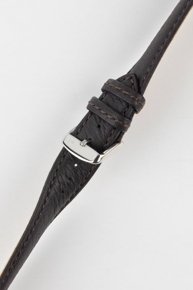Morellato TINTORETTO Genuine Deerskin Leather Watch Strap in DARK BROWN