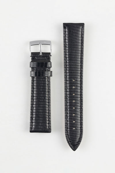 Morellato VIOLINO Genuine Lizard Skin Watch Strap in BLACK