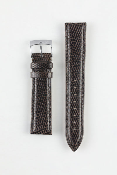 Morellato VIOLINO Genuine Lizard Skin Watch Strap in DARK BROWN