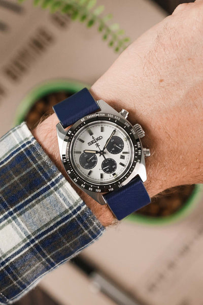 Morellato ZANTE Recycled Leather-Fibre Watch Strap in BLUE