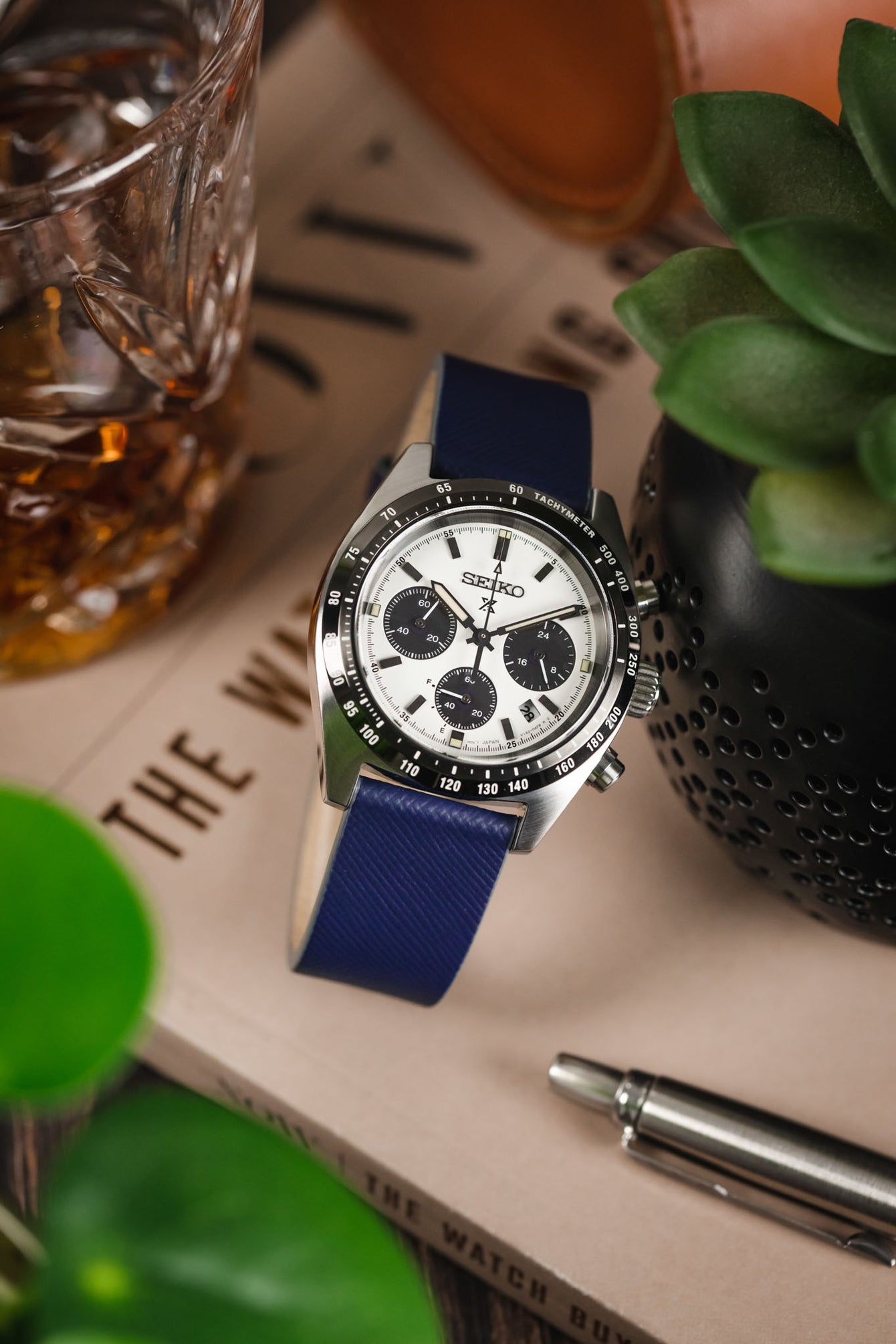 Morellato ZANTE Recycled Leather-Fibre Watch Strap in BLUE