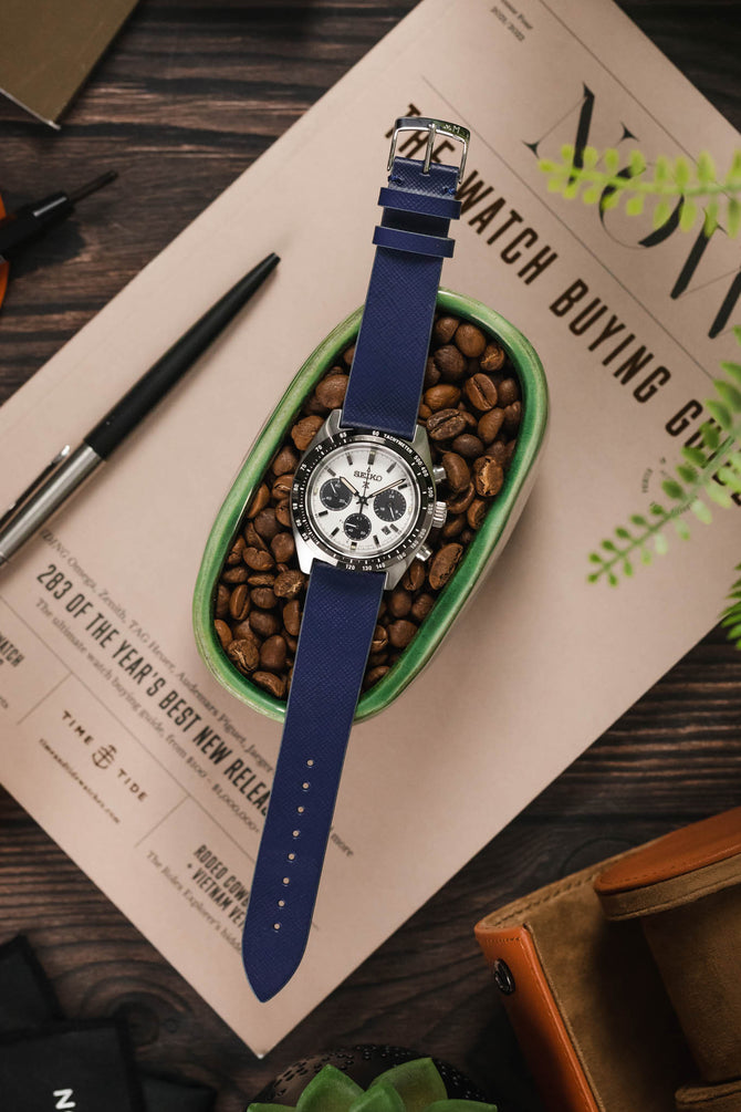 Morellato ZANTE Recycled Leather-Fibre Watch Strap in BLUE