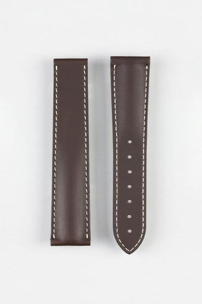 OMEGA 98000150 Calfskin Leather 21mm Deployment Watch Strap - BROWN