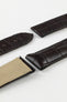 Photo Showing ends of Omega Watch Strap, image shows deployment end and tang with the springbar holes. Product code 98000234