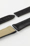 Photo Showing ends of Omega Watch Strap, image shows deployment end and tang with the springbar holes. Product code 98000276