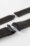 Photo Showing ends of Omega Watch Strap, image shows deployment end and tang with the springbar holes. Product code 98000290