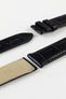 Photo Showing ends of Omega Watch Strap, image shows clasp end, two keepers and tang with the springbar holes. Product code 98000413