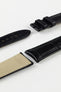 Photo Showing ends of Omega Watch Strap, image shows clasp end, two keepers and tang with the springbar holes. Product code CUZ000843