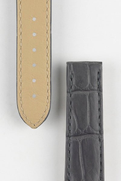 OMEGA CUZ004164 Genuine Alligator Leather Deployment Strap in GREY