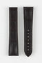 Image Showing Topside of Omega Genuine Alligator Skin Watch Strap in Brown, the strap has a 21mm lug width. The Product Code is CUZ005650.