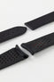 Photo Showing ends of Omega Watch Strap, image shows deployment end and tang with the springbar holes. Product code CUZ007470