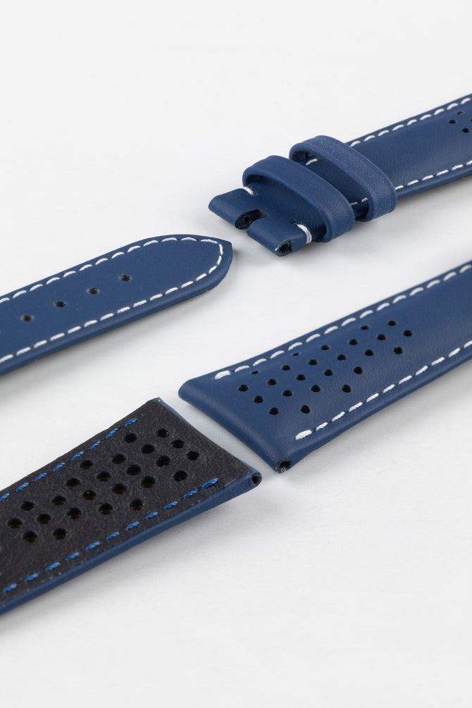 OMEGA CUZ010011 Seamaster Olympic 20mm Leather Watch Strap - BLUE