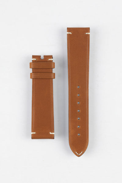 OMEGA CUZ012277 Vintage-Style Leather Watch Strap in GOLD BROWN