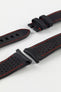 Photo Showing ends of Omega Watch Strap, image shows clasp end, two keepers and tang with the springbar holes. Product code CVZ013918