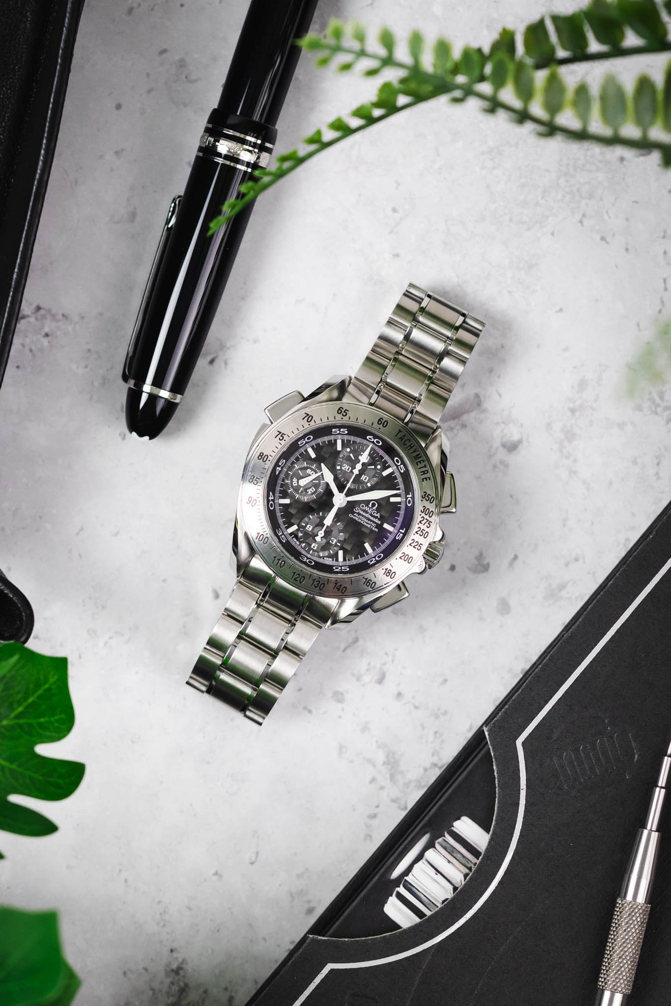 OMEGA Speedmaster Split-Seconds Chrono Carbon Dial -  42.25mm