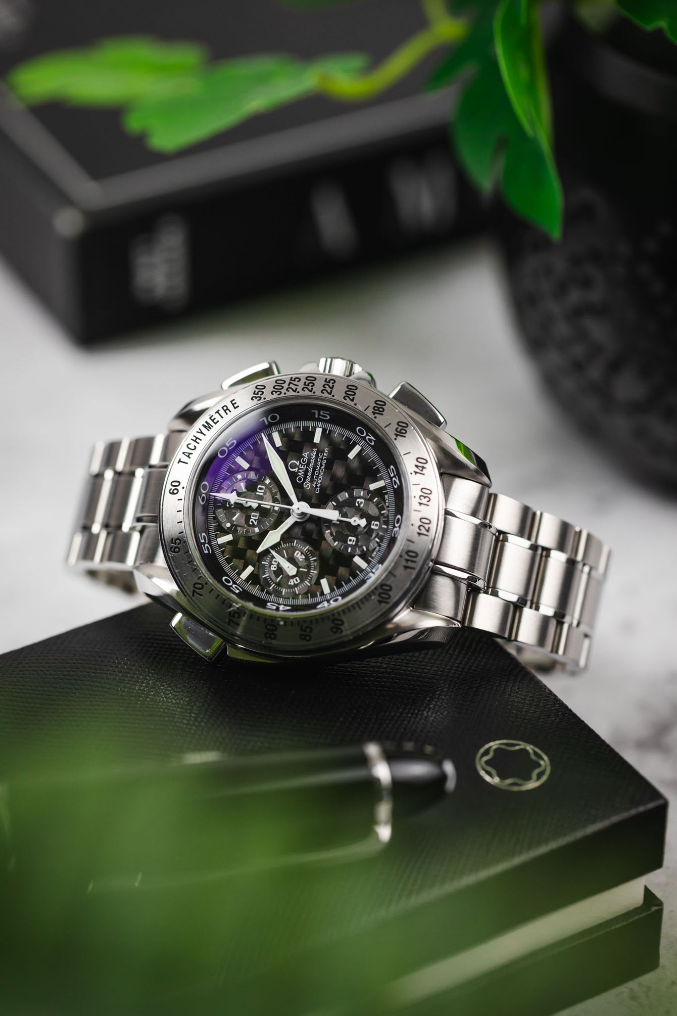 OMEGA Speedmaster Split-Seconds Chrono Carbon Dial -  42.25mm