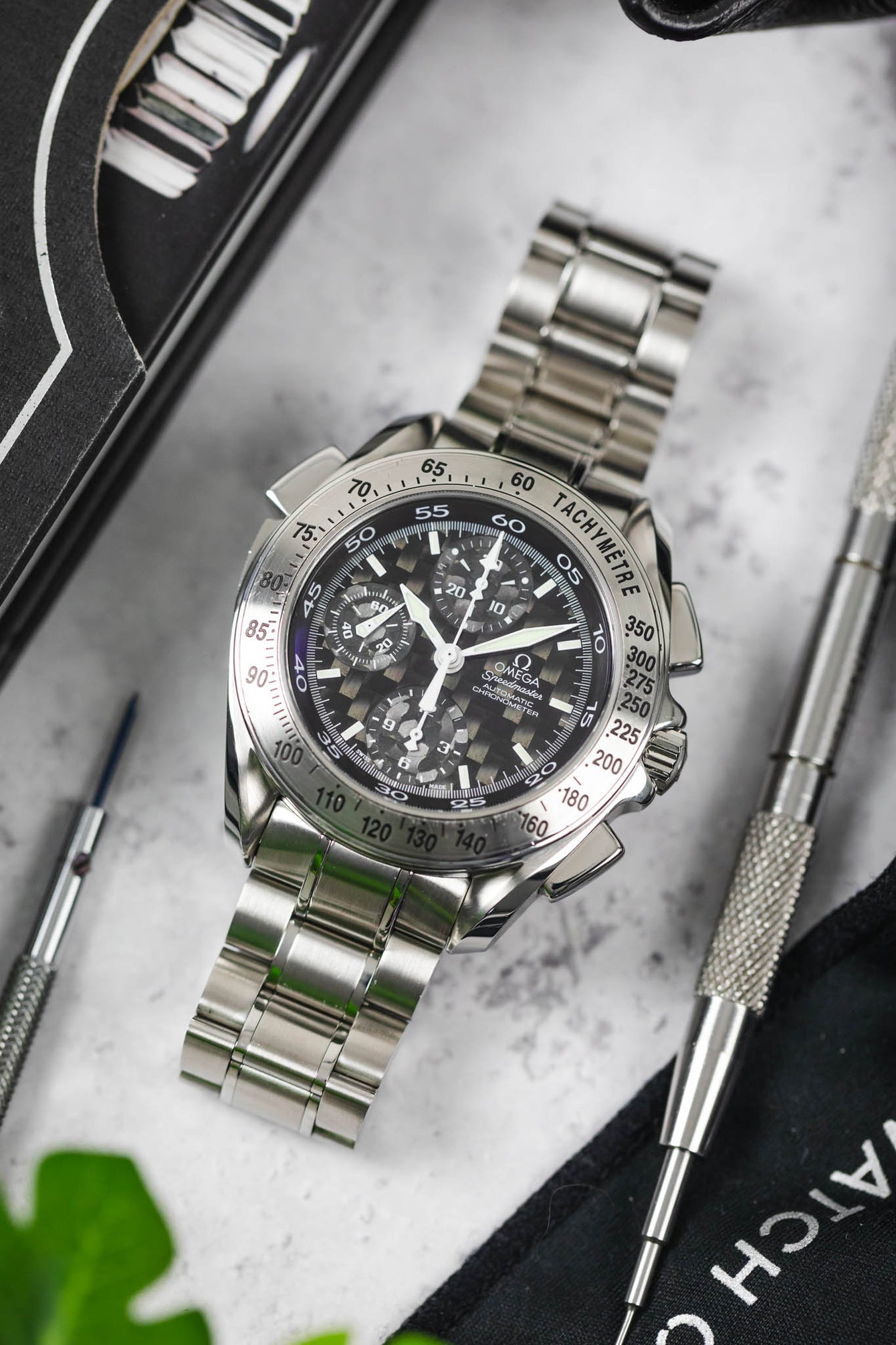 OMEGA Speedmaster Split-Seconds Chrono Carbon Dial -  42.25mm