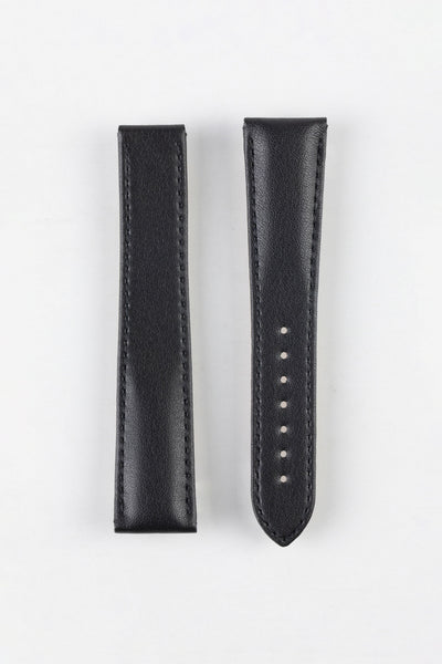 OMEGA Z017135 Vegan Faux-Leather Deployment Watch Strap in BLACK