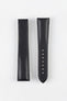 OMEGA Z017135 Vegan Faux-Leather Deployment Watch Strap in BLACK