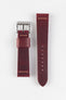 Pebro ARTISAN Leather Watch Strap in BURGUNDY