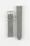 Pebro BARBOUR Waxed Calfskin Leather Watch Strap in GREY