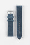 Pebro BARBOUR Waxed Calfskin Leather Watch Strap in BLUE