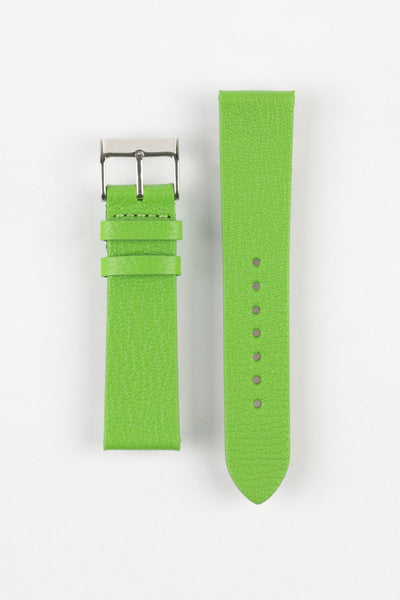 Pebro BILLY Genuine Goatskin Leather Watch Strap in APPLE GREEN