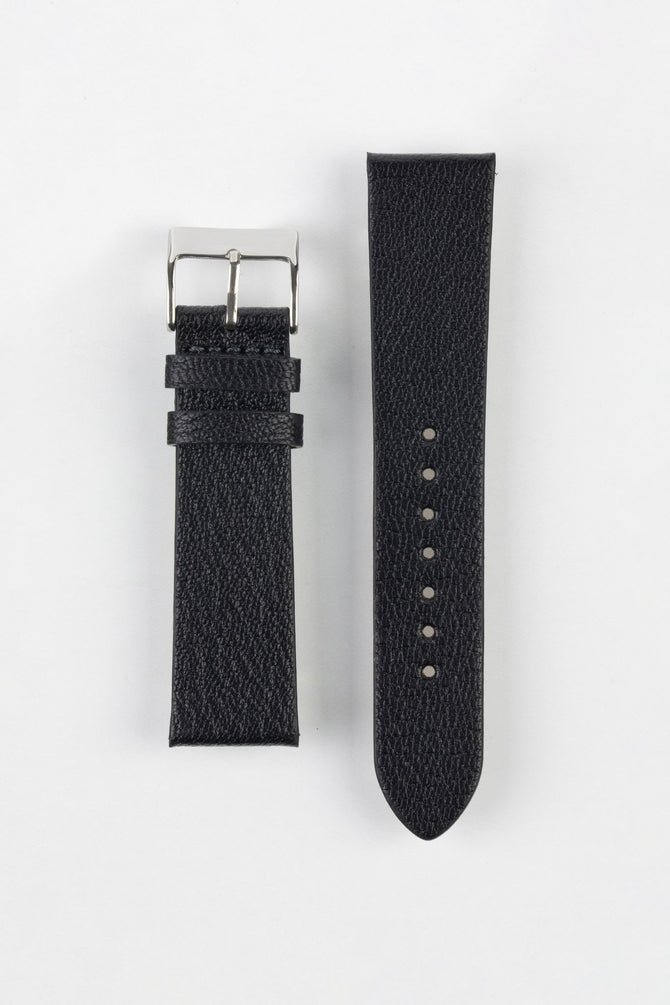 Pebro BILLY Genuine Goatskin Leather Watch Strap in BLACK