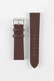 Pebro BILLY Genuine Goatskin Leather Watch Strap in DARK BROWN