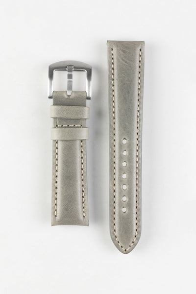 Pebro CADW Padded Vintage Leather Watch Strap in GREY