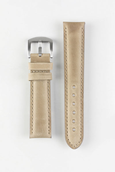 Pebro CADW Padded Vintage Leather Watch Strap in TAUPE
