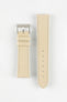 Pebro CLASSIC Unpadded Calfskin Leather Watch Strap in CREAM