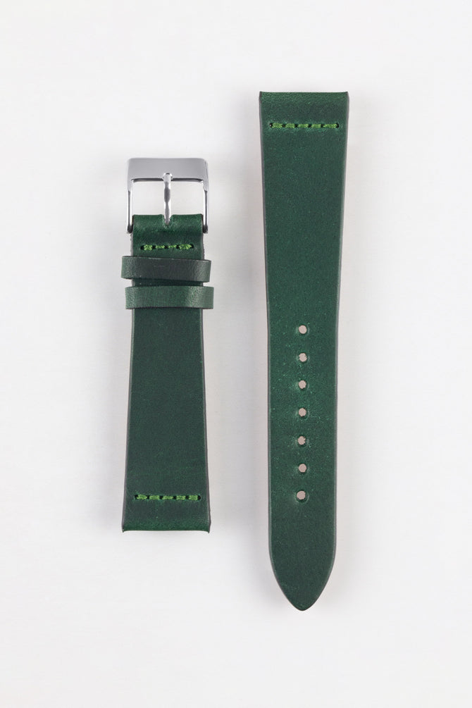 Pebro OILED ARTISAN Leather Watch Strap in GREEN