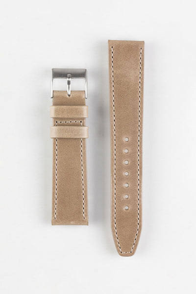 Pebro RUSTIC Vintage Leather Watch Strap in SAND