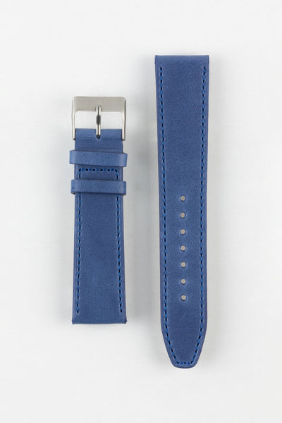 Pebro RUSTIC Vintage Leather Watch Strap in SAPPHIRE BLUE