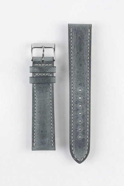 Pebro SAVANNAH Genuine Antelope Leather Watch Strap in GREY