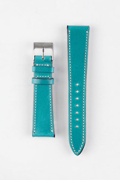 Pebro VIBRANT Genuine Leather Watch Strap in PETROL BLUE