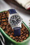 RIOS1931 ARIZONA Genuine Saddle Leather Hook-On Watch Strap in OCEAN BLUE