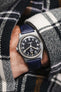 RIOS1931 ARIZONA Genuine Saddle Leather Hook-On Watch Strap in OCEAN BLUE