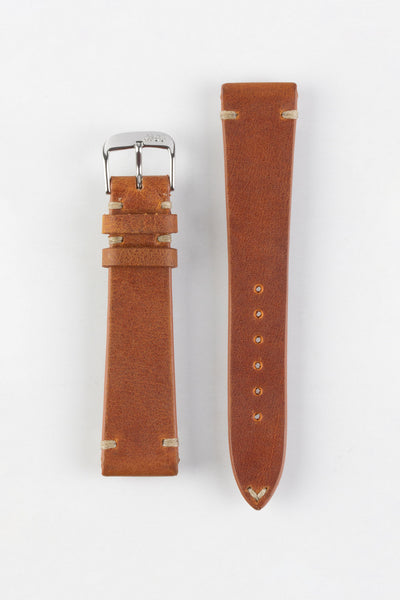 RIOS1931 BEDFORD Genuine Vintage Leather Watch Strap in COGNAC
