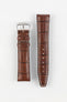 RIOS1931 BOSTON Alligator-Embossed Leather Watch Strap in MAHOGANY