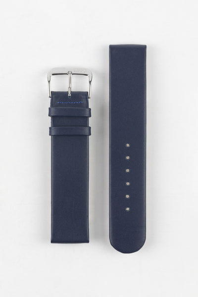 RIOS1931 CLASSIC Low-Profile Leather Watch Strap in OCEAN BLUE