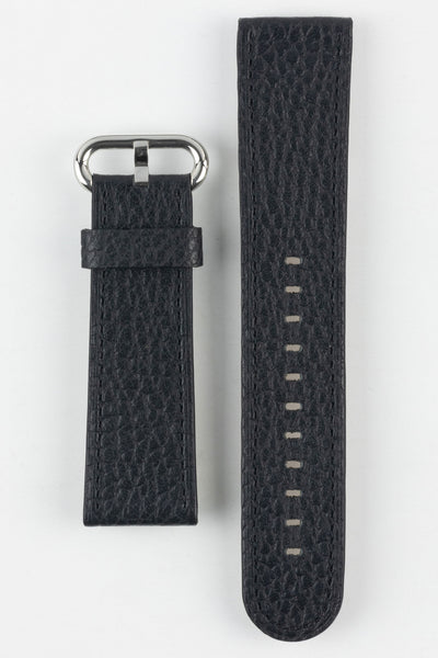 RIOS1931 CONNECT Buffalo Leather Watch Strap for 42 / 44 / 45mm / Ultra Apple Watch in BLACK